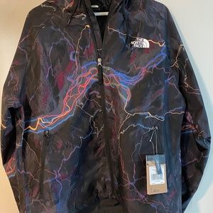 The North Face Men's Novelty Rain Hoodie black trail glow Sz L